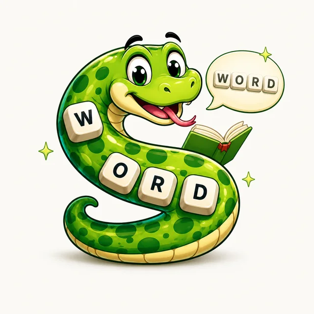 Word Snake cartoon snake illustration